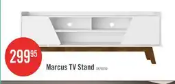 The Brick Manhattan Comfort Mid-Century Modern Marcus 62.99 TV Stand with Solid Wood Legs - White offer