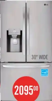 The Brick LG 36 28 Cu. Ft. French-Door Refrigerator - Smudge Proof Stainless Steel - LRFS28XBS offer