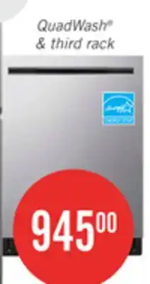 The Brick LG FlushFit 23.75 46 dB Top Control Dishwasher with Third Rack – Stainless Steel - LDNPQ445S offer