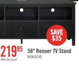 The Brick Renner 58 Modern TV Stand with Storage for TVs up to 65- Matte Black offer