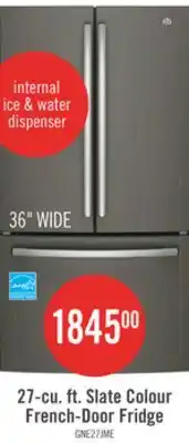 The Brick GE 36 27 Cu. Ft. French-Door Refrigerator - Slate - GNE27JMMES offer