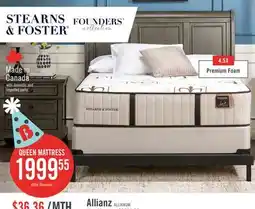 The Brick Stearns & Foster Allianz Luxury Tight Top Firm Queen Mattress offer