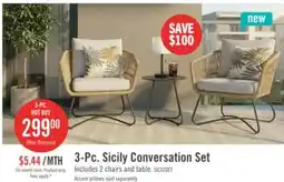 The Brick 3-Pc. Sicily Conversation Set offer
