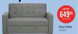 The Brick Cory 59 Velvet Fabric Klik Klak Futon with Tufting - Grey offer