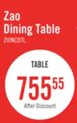 The Brick Zao Dining Table with 66-94W Extension, Melamine, Trestle Base - Brown offer