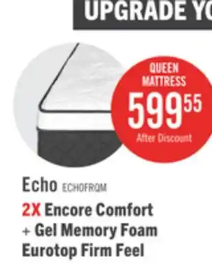 The Brick Springwall Encore Echo Eurotop Firm Queen Mattress offer