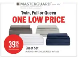 The Brick Masterguard Ultra Advanced 4-Piece Queen Sheet Set - Grey offer