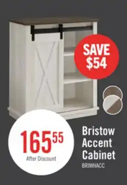 The Brick Bristow 31 Accent Cabinet with Shelves and Sliding Barn Door - White Oak offer