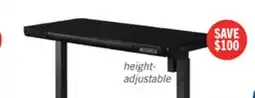 The Brick Metro 47.24 Height-Adjustable Office Desk with Storage and USB Ports - Black offer