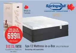 The Brick Springwall Spa 12 Plush Smooth Top Twin Mattress in a Box offer