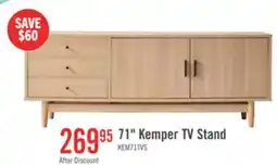 The Brick Kemper 71 Modern TV Stand with Storage for TVs up to 70- Harvest Oak offer