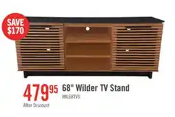 The Brick Wilder 68 Traditional TV Stand with Storage and Cable Management for TVs up to 78 – Dark Brown offer