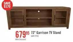 The Brick Garrison 72 Modern TV Stand with Storage and Cable Management for TV's up to 80 – Dark Brown offer