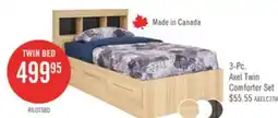 The Brick Riley Mates Bed with Bookcase Headboard Set for Kids, Made in Canada, Natural - Twin Size offer