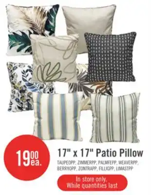 The Brick 17 x 17 Patio Pillow offer