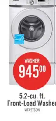 The Brick Samsung 5.2 Cu. Ft. Front-Load Washer - White - Stackable - WF45T6000AW/A5 offer