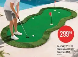 The Brick Costway 5 X 10 Ft Professional Golf Practice Mat With 3 Holes And Golf Balls For Home offer
