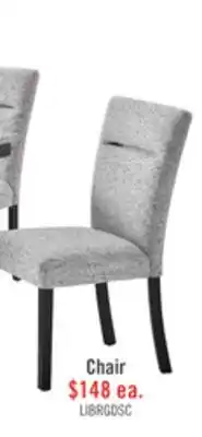 The Brick Libra Dining Chair with Polyester Fabric, - Grey offer