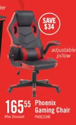 The Brick Phoenix 26.7 Ergonomic Gaming Chair with Lumbar Cushion - Black & Red offer