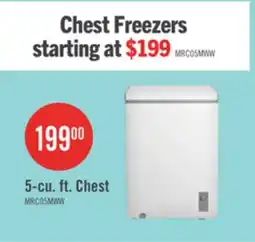 The Brick Midea 5 Cu. Ft. Convertible Chest Refrigerator-Freezer - MRC05M4CWW offer