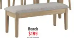 The Brick Cove Dining Bench with Cushion Fabric Seat, Lift Top Storage, 46W - Grey offer