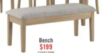 The Brick Cove Dining Bench with Cushion Fabric Seat, Lift Top Storage, 46W - Grey offer