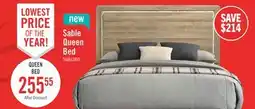 The Brick Sable Panel Bed with Headboard & Frame, Light Brown - Queen Size offer