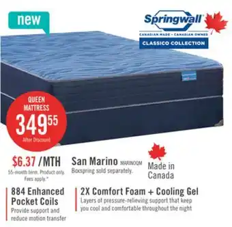 The Brick Springwall San Marino Tight Top Firm Queen Mattress offer