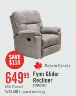 The Brick Fynn 40 Chenille Fabric Glider Reclining Chair - Dove Grey offer