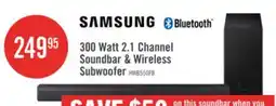 The Brick SAMSUNG 300 Watt 2.1 Channel Soundbar & Wireless Subwoofer offer