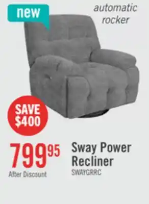 The Brick Sway 38.58 Electric Rocking Chair - Grey offer