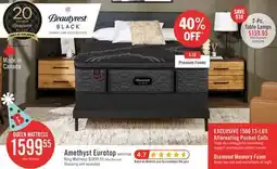 The Brick Beautyrest Black Signature Amethyst Eurotop Queen Mattress offer