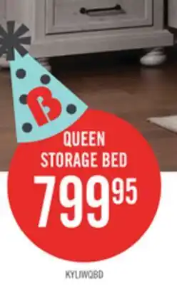 The Brick Kylie Platform Storage Bed with Headboard & Frame, Sand - Queen Size offer