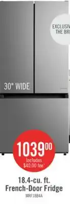 The Brick Midea 30 18.4 Cu. Ft. French-Door Refrigerator - Stainless Steel - MRF18B4AST offer