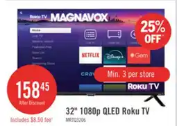 The Brick MAGNAVOX 32 MRTQ QLED Quantum Dot FHD Smart Roku TV (MRTQ3206) offer