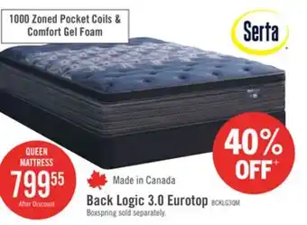 The Brick Serta Back Logic 3.0 Eurotop Plush Queen Mattress offer