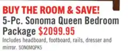 The Brick Sonoma 5pc Bedroom Set with Bed, Dresser & Mirror, Mango Brown - Queen Size offer