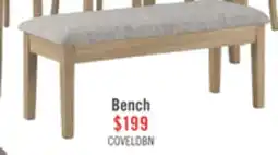 The Brick Cove Dining Bench with Cushion Fabric Seat, Lift Top Storage, 46W - Natural/Grey offer