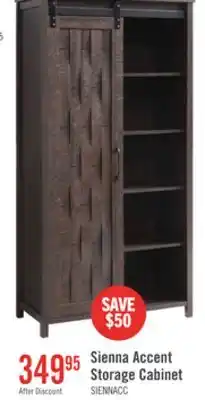 The Brick Sienna 33.5 Accent Storage Cabinet with Sliding Door - Dark Oak offer