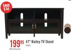 The Brick Bailey 47 TV Stand with Storage and Cable Management for TVs up to 55- Coffee Brown offer
