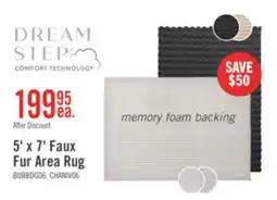 The Brick Dream Step Memory Foam Bubble Dark Grey Faux Fur Area Rug - 5' x 7' offer