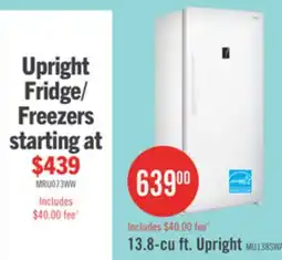 The Brick Midea 13.8 Cu. Ft. Convertible Upright Refrigerator-Freezer - MU138SWAR1RC1 offer