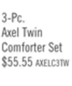 The Brick Axel 3-Piece Twin Comforter Set - Grey offer