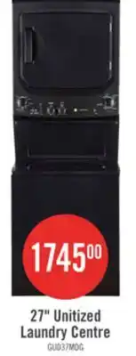 The Brick GE Unitized Electric Spacemaker 4.4 Cu.Ft. Washer and 5.9 Cu.Ft Dryer – GUD37ESMMDG offer