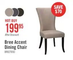 The Brick Bree Dining Chair with Vegan Leather Fabric - Taupe offer