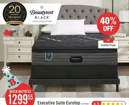 The Brick Beautyrest Black Hotel Executive Suite Eurotop Firm Queen Mattress offer