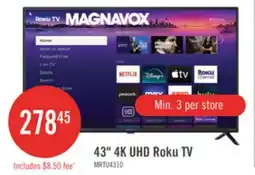 The Brick Magnavox 43 4K Ultra HD Roku Smart TV offer