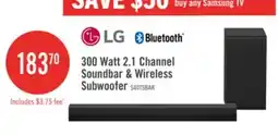 The Brick LG 2.1 CH Bluetooth Dolby Digital Soundbar with Wireless Subwoofer (S40T.DCANLLK) offer