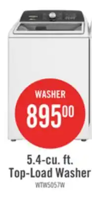 The Brick Whirlpool 5.4 Cu. Ft. Top-Load Washer - White - WTW5057LW offer