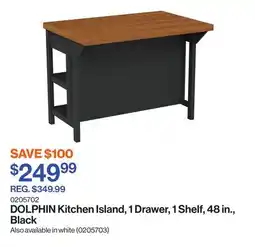 Patrick Morin Kitchen Island, 1 Drawer, 1 Shelf, 48 in., Black offer